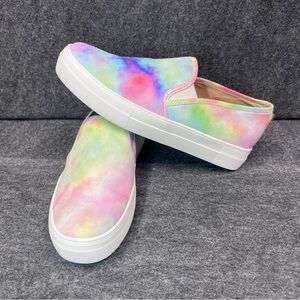 Steve Madden Toshe Tye Dye Slip-on Canvas Women's Shoes Size 7.5
